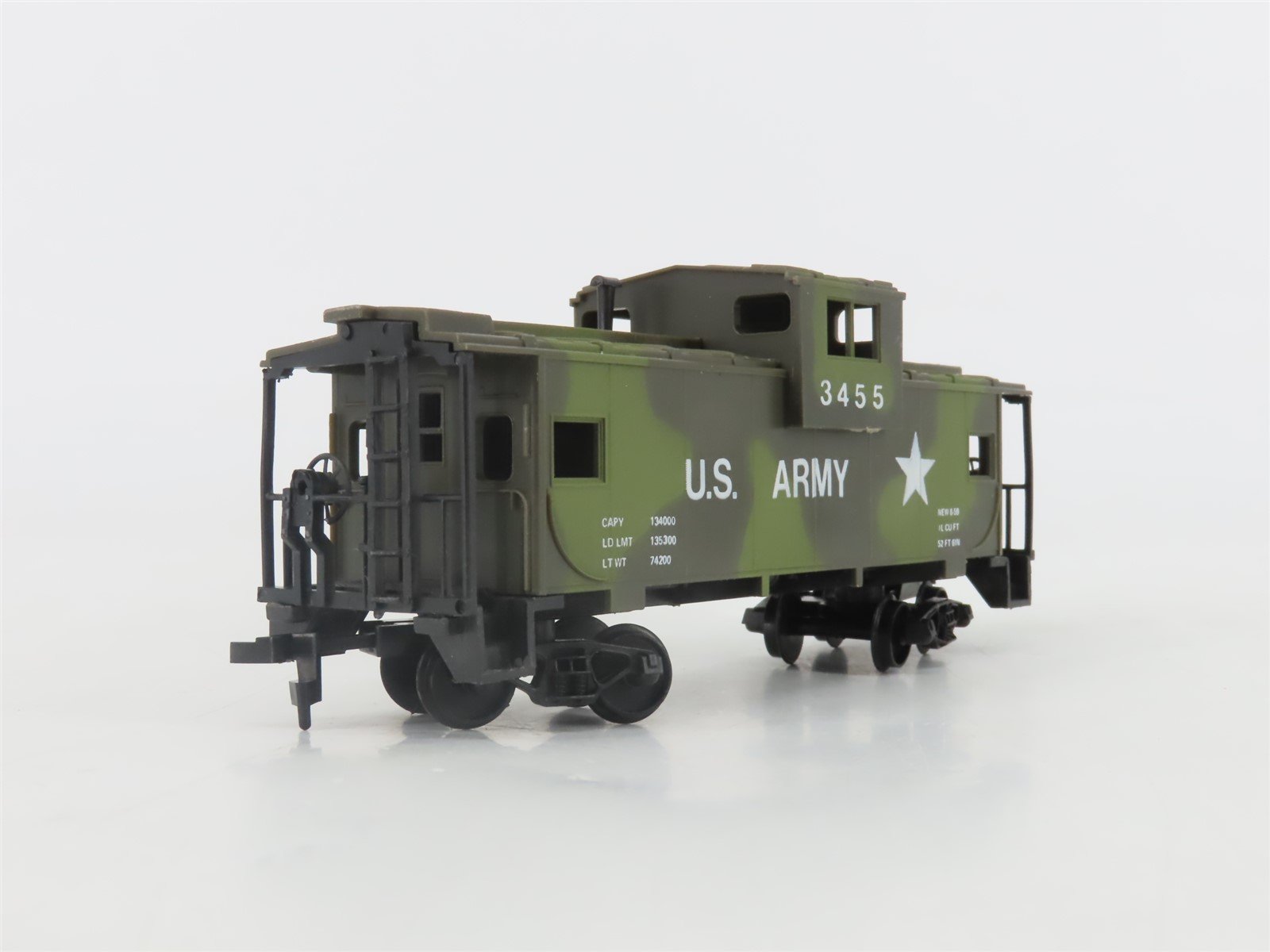 HO Scale AHM US Army Cupola Caboose #3455