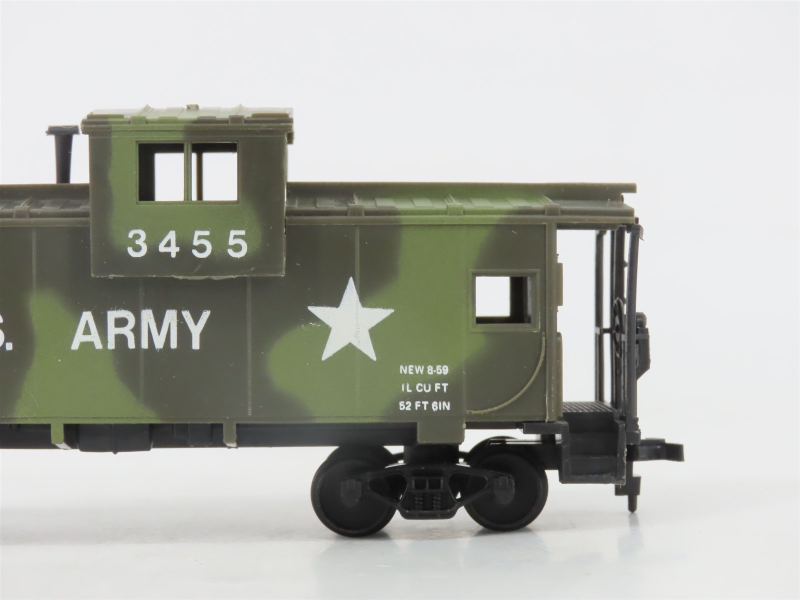 HO Scale AHM US Army Cupola Caboose #3455