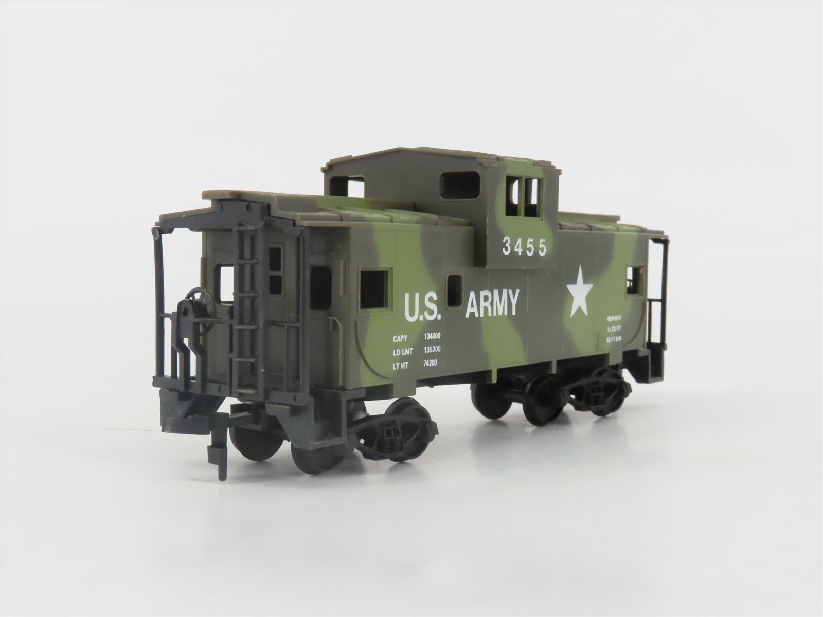 HO Scale AHM US Army Cupola Caboose #3455