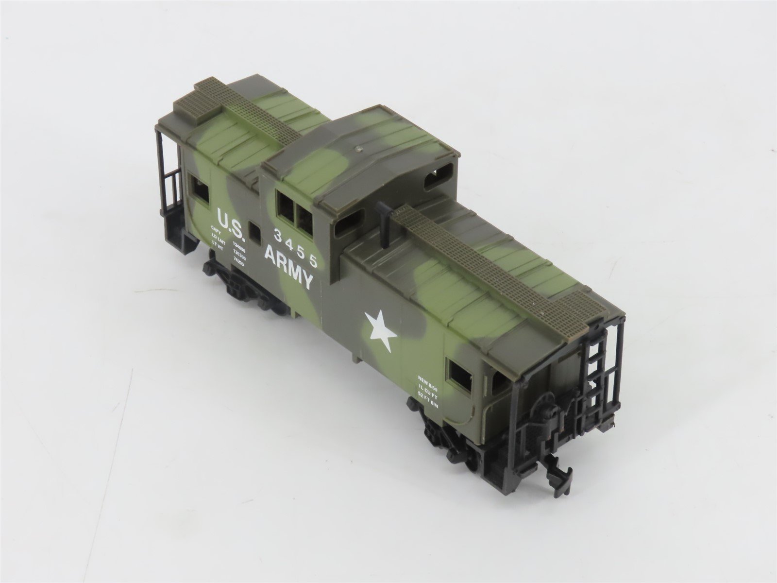 HO Scale AHM US Army Cupola Caboose #3455