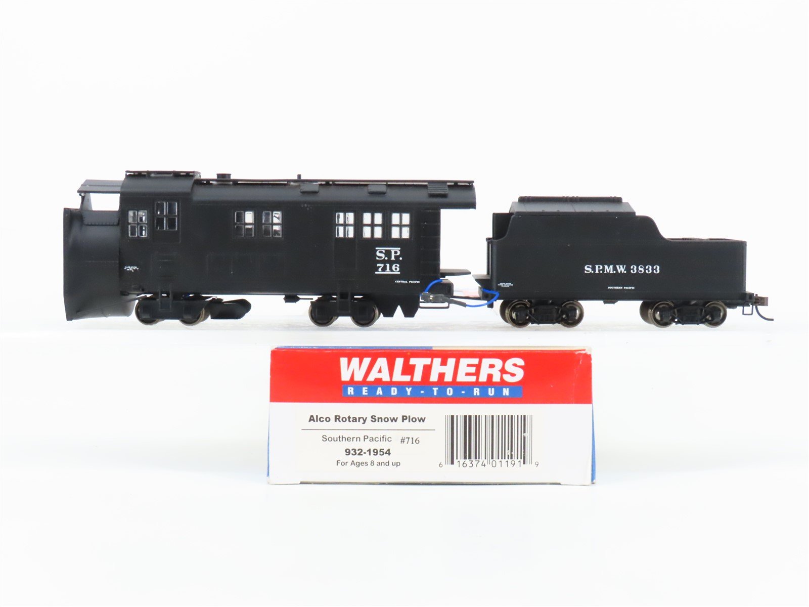 HO Scale Walthers RTR 932-1954 SP Southern Pacific Rotary Snow Plow #716