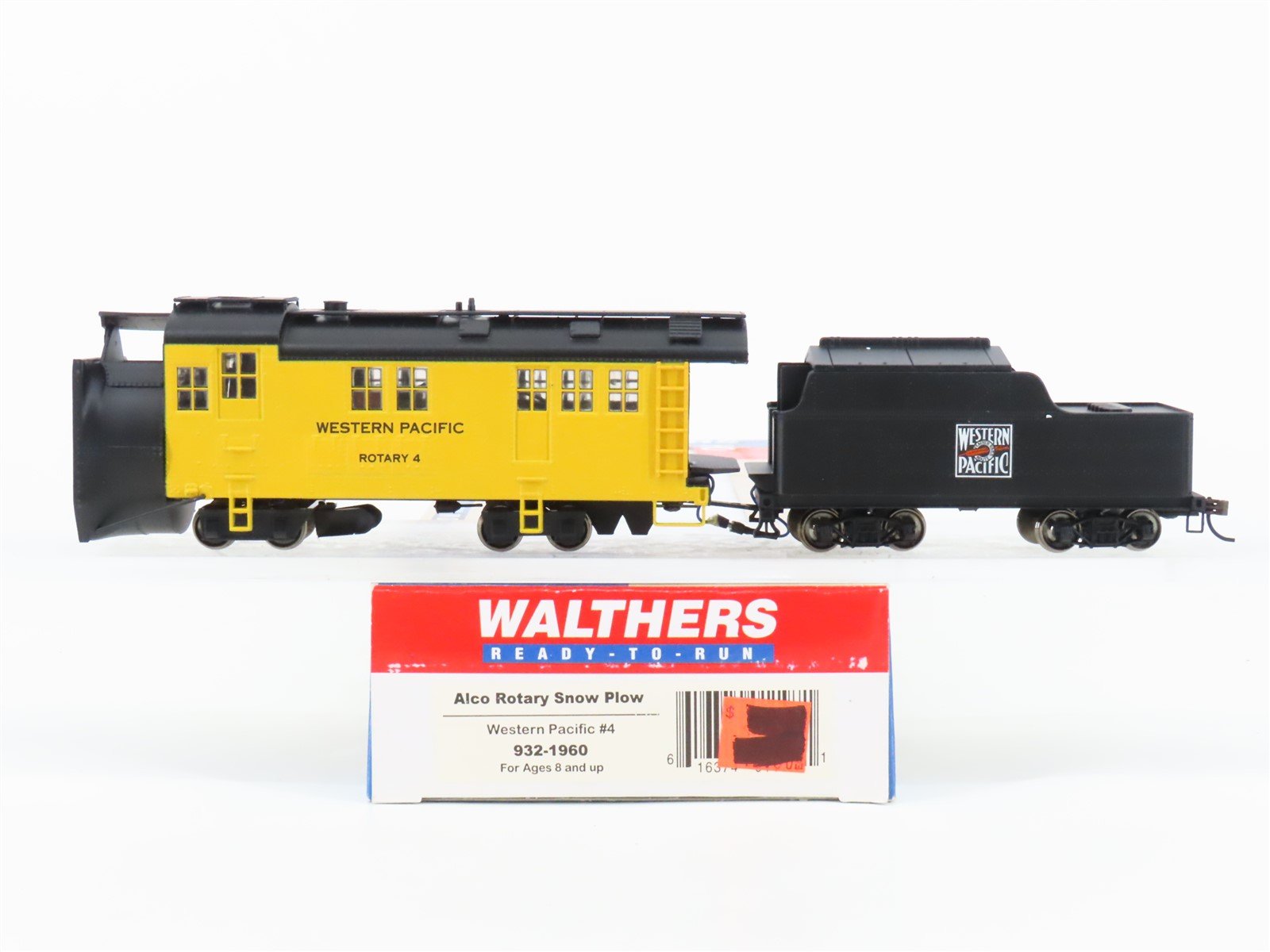 HO Scale Walthers RTR 932-1960 WP Western Pacific Rotary Snow Plow #4