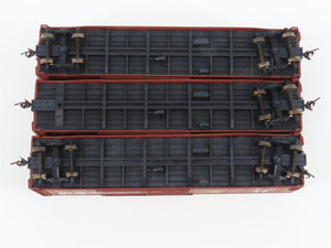 HO Scale Accurail 3344 ATSF Santa Fe 50' AAR Steel Box Car 3-Pack - Upgraded