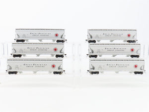 HO Scale Accurail/Digital Fox GN Great Northern 3-Bay Hopper 6-Pack - Upgraded