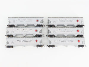 HO Scale Accurail/Digital Fox GN Great Northern 3-Bay Hopper 6-Pack - Upgraded