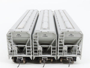 HO Scale Accurail/Digital Fox GN Great Northern 3-Bay Hopper 6-Pack - Upgraded