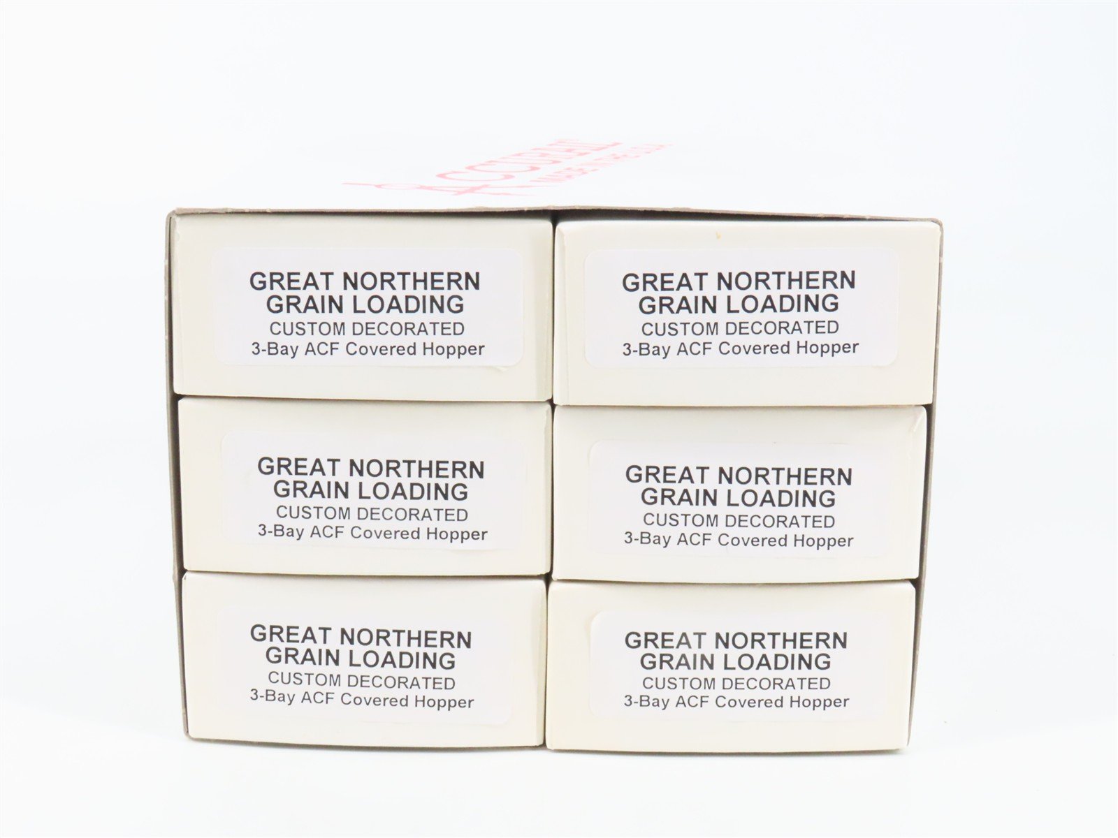 HO Scale Accurail/Digital Fox GN Great Northern 3-Bay Hopper 6-Pack - Upgraded