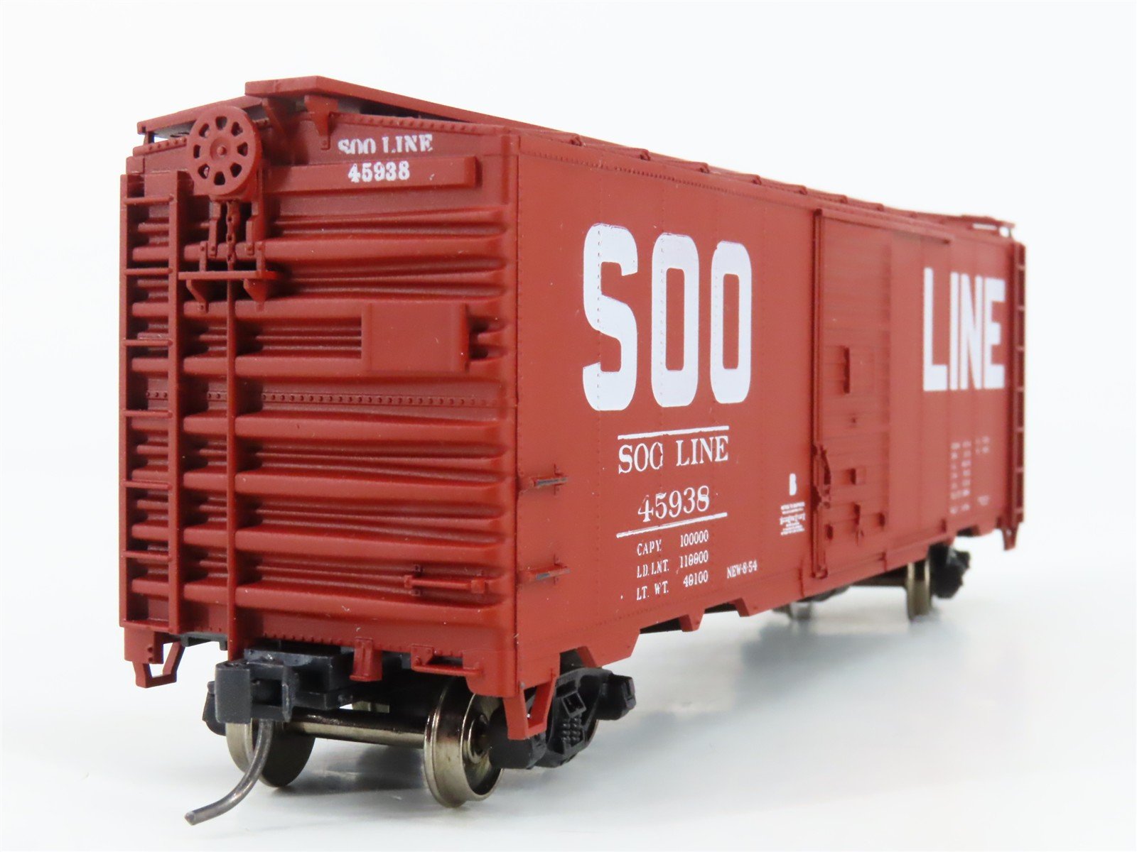 HO Scale Accurail 3218 SOO Line 40' Steel Single Door Box Car #45938 - Upgraded