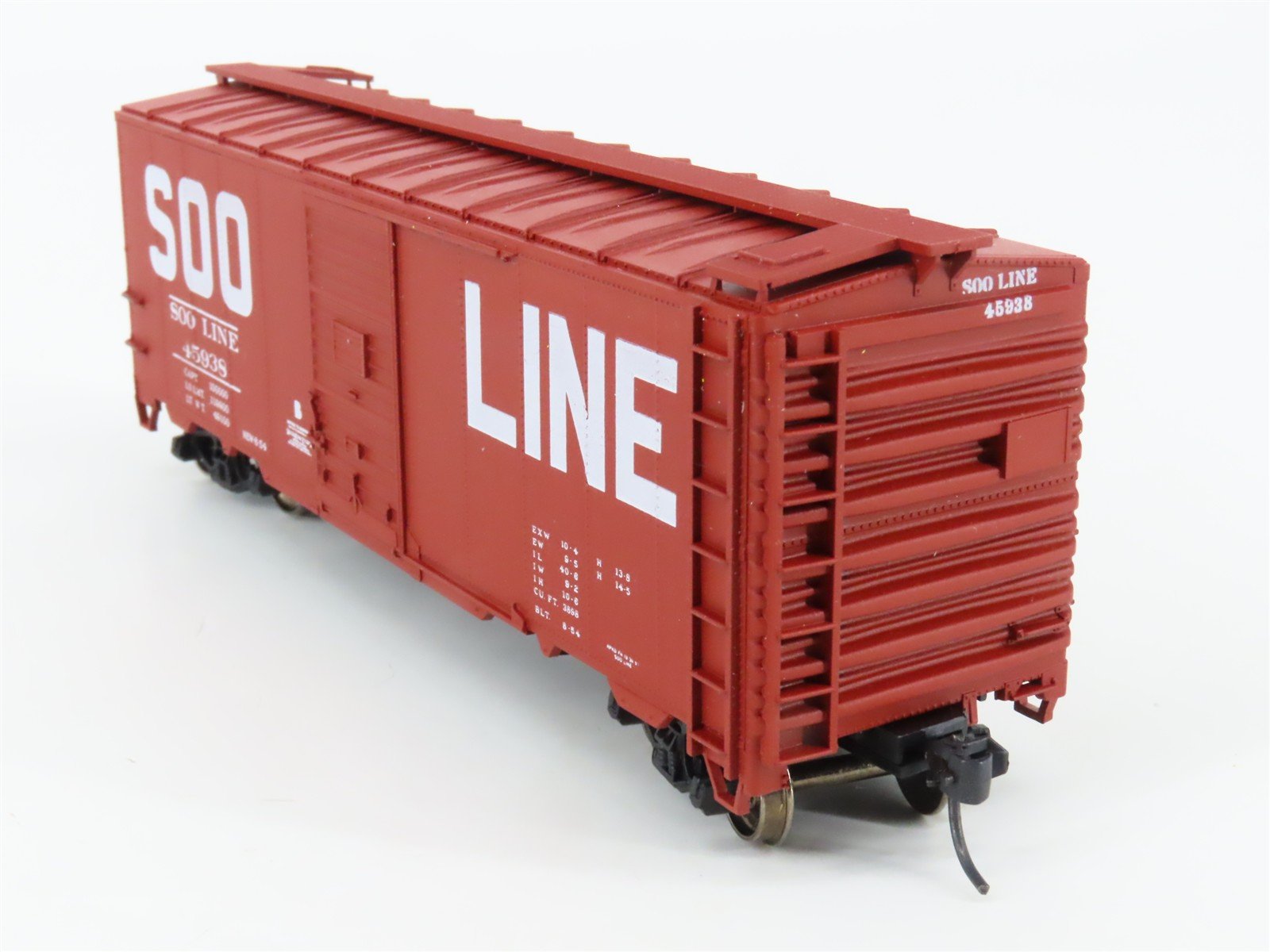 HO Scale Accurail 3218 SOO Line 40' Steel Single Door Box Car #45938 - Upgraded