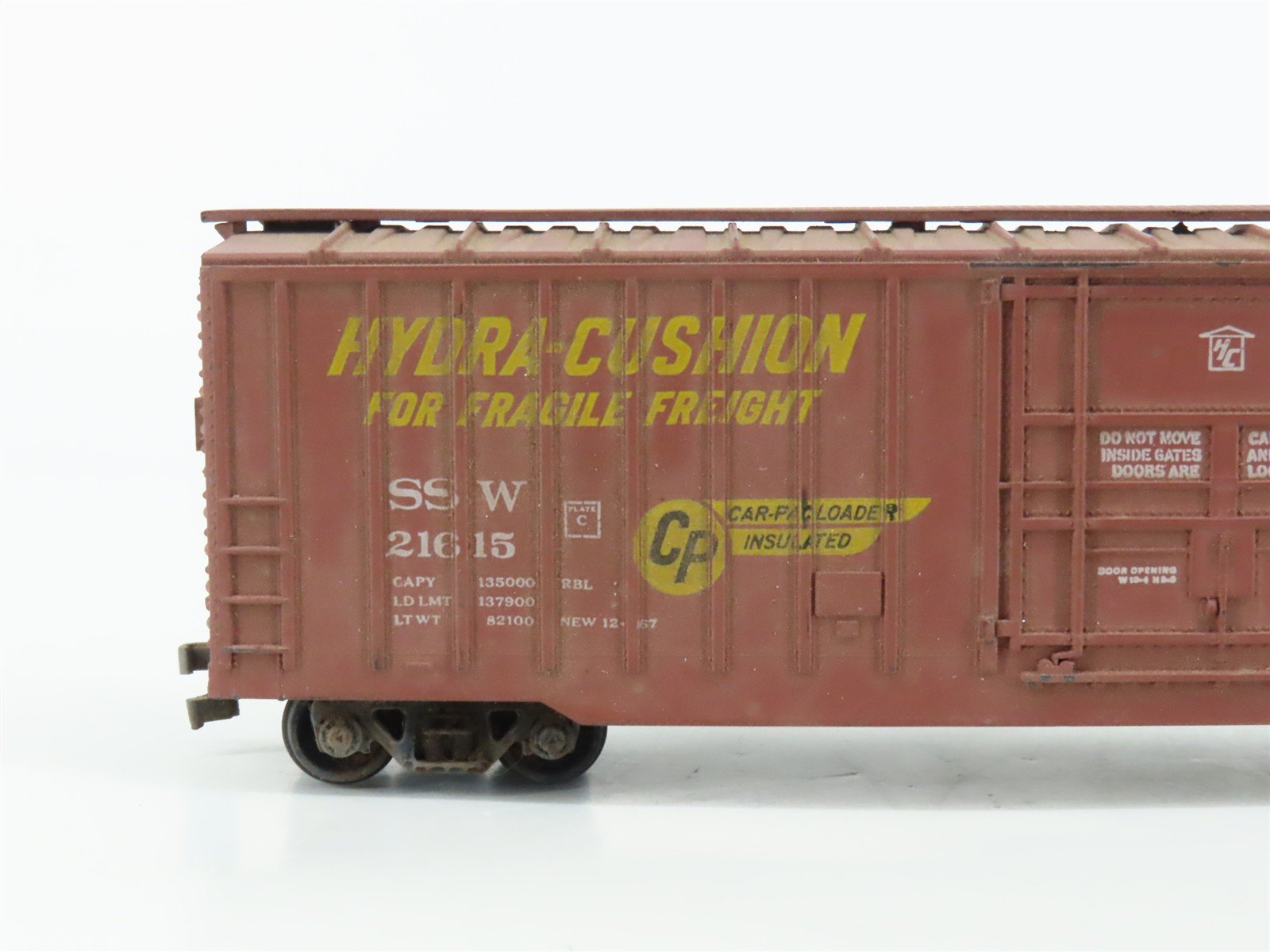 HO Scale Athearn SSW Cotton Belt 50' Plug Door Box Car #21615 - Custom Weathered