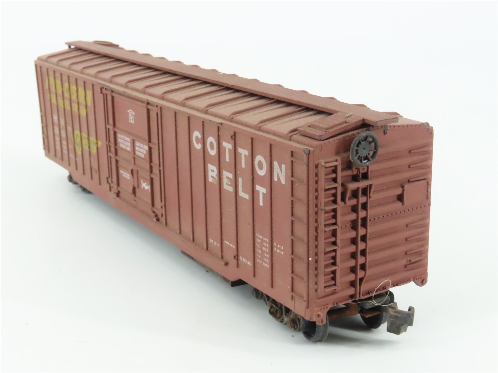 HO Scale Athearn SSW Cotton Belt 50' Plug Door Box Car #21615 - Custom Weathered