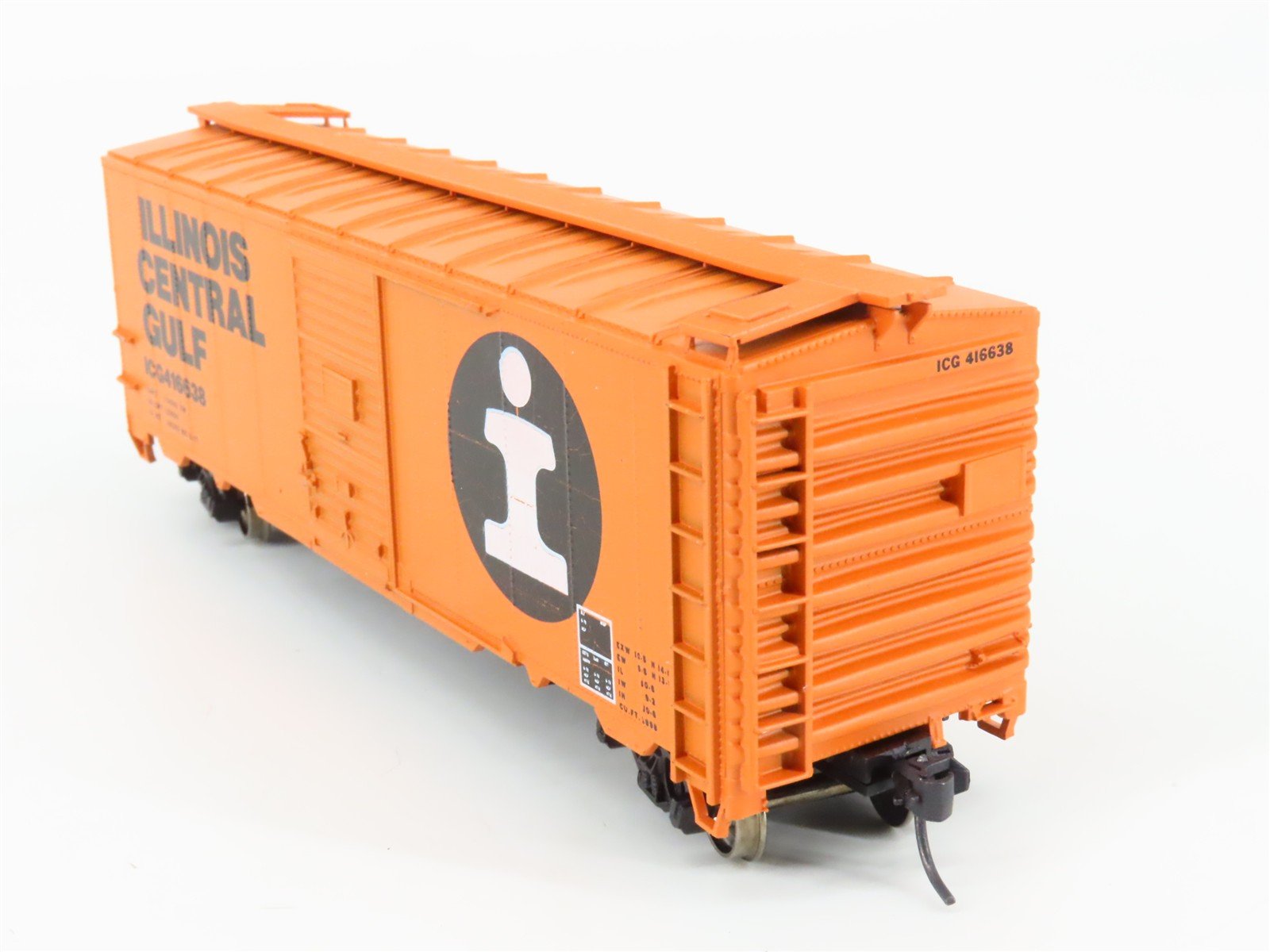 HO Scale Accurail 1504 ICG Illinois Central Gulf 40' Box Car #416638 - Upgraded