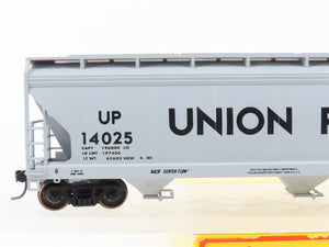 HO Scale Accurail 2005 UP Union Pacific 3-Bay Covered Hopper #14025 - Upgraded