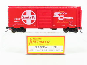 HO Scale Accurail 3401.1 ATSF Santa Fe 40' Steel Box Car #17784 - Upgraded