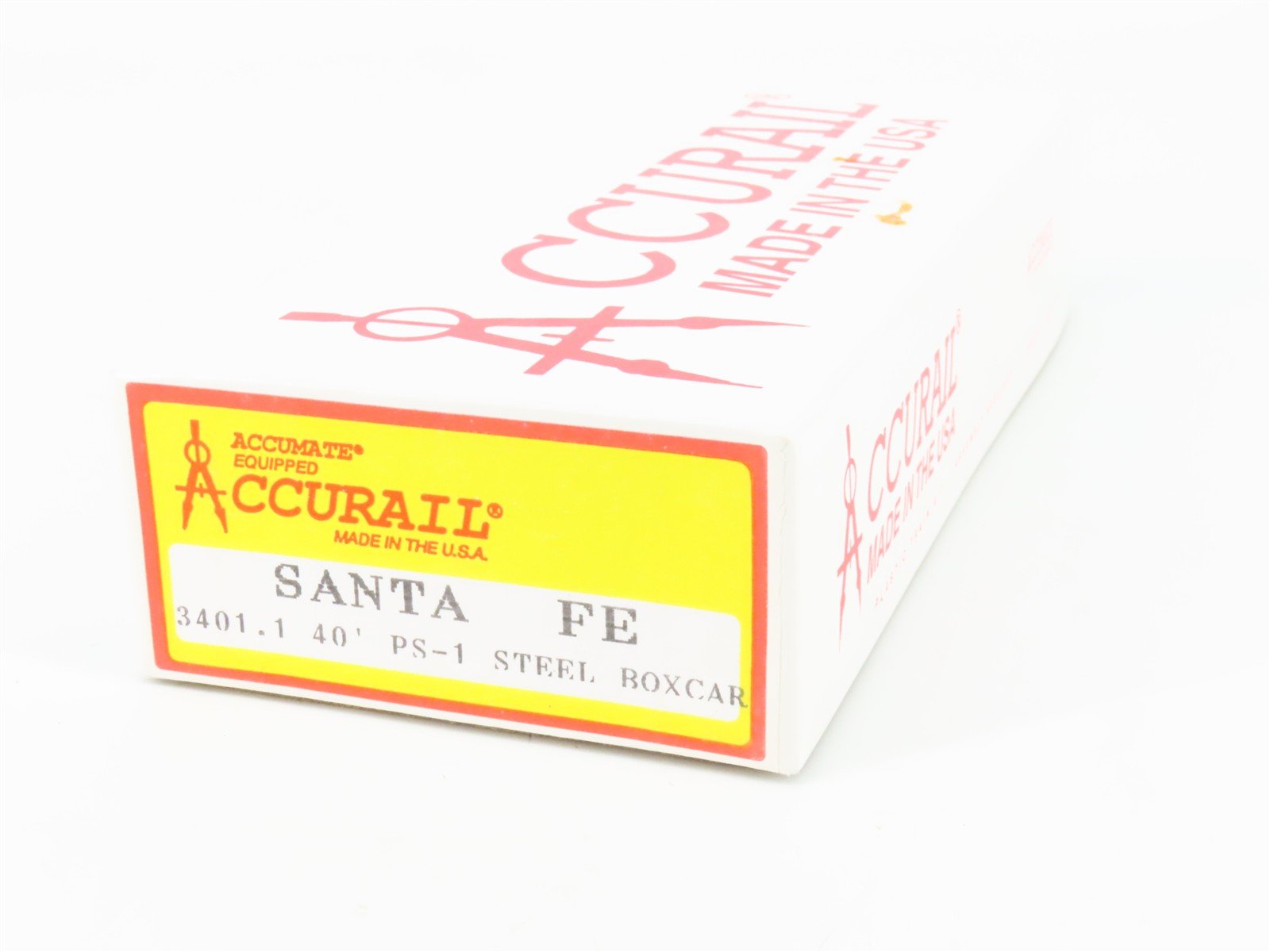 HO Scale Accurail 3401.1 ATSF Santa Fe 40' Steel Box Car #17784 - Upgraded