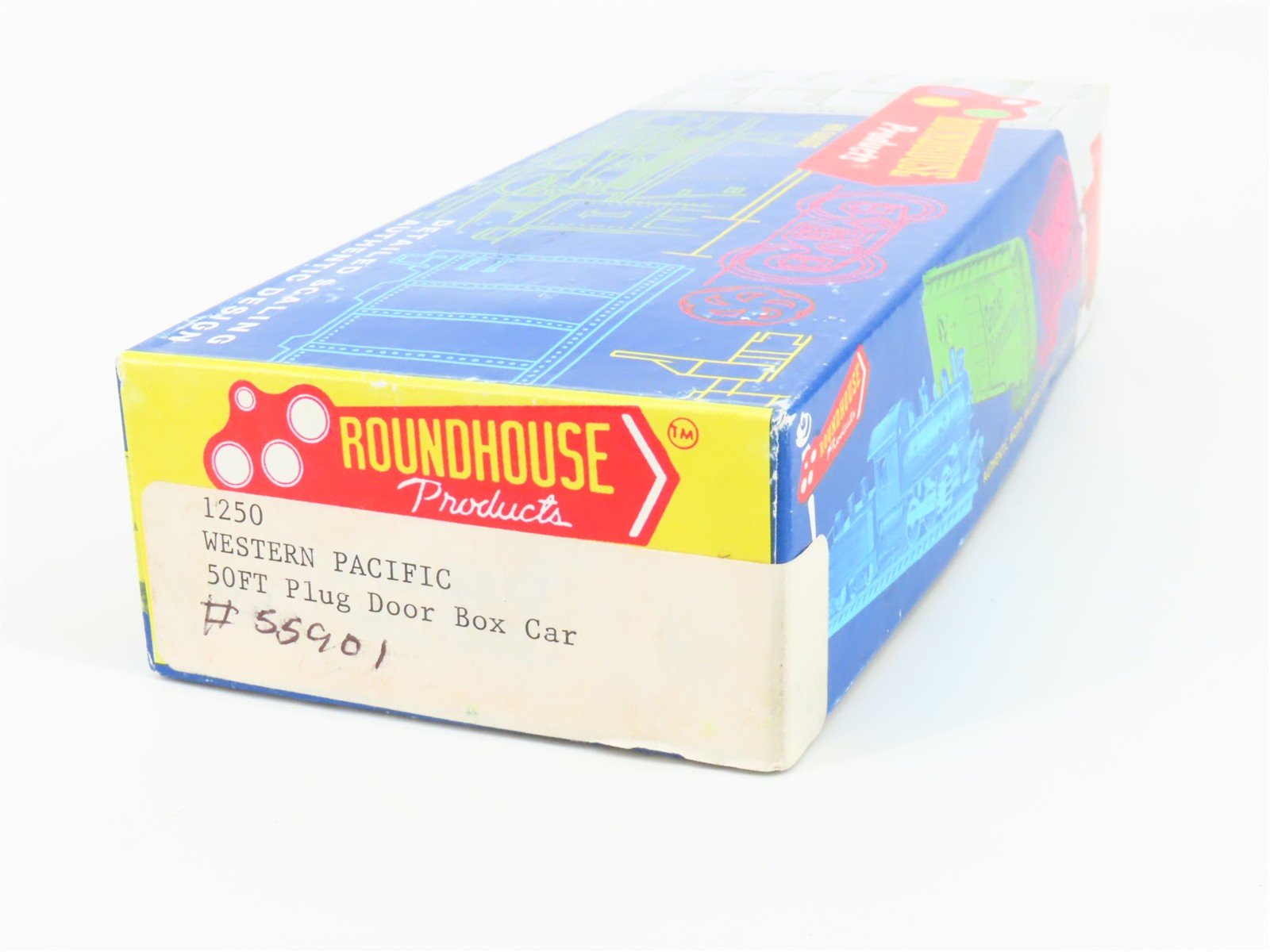 HO Scale Roundhouse 1250 WP Western Pacific Feather 50' Box Car #59901 - Custom