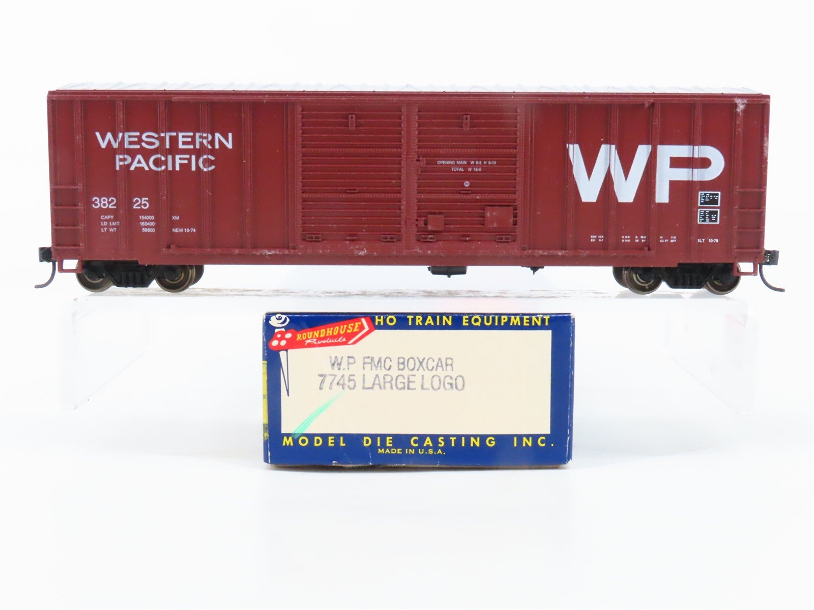 HO Scale Roundhouse 7745 WP Western Pacific 50' Box Car #38225 - Upgraded