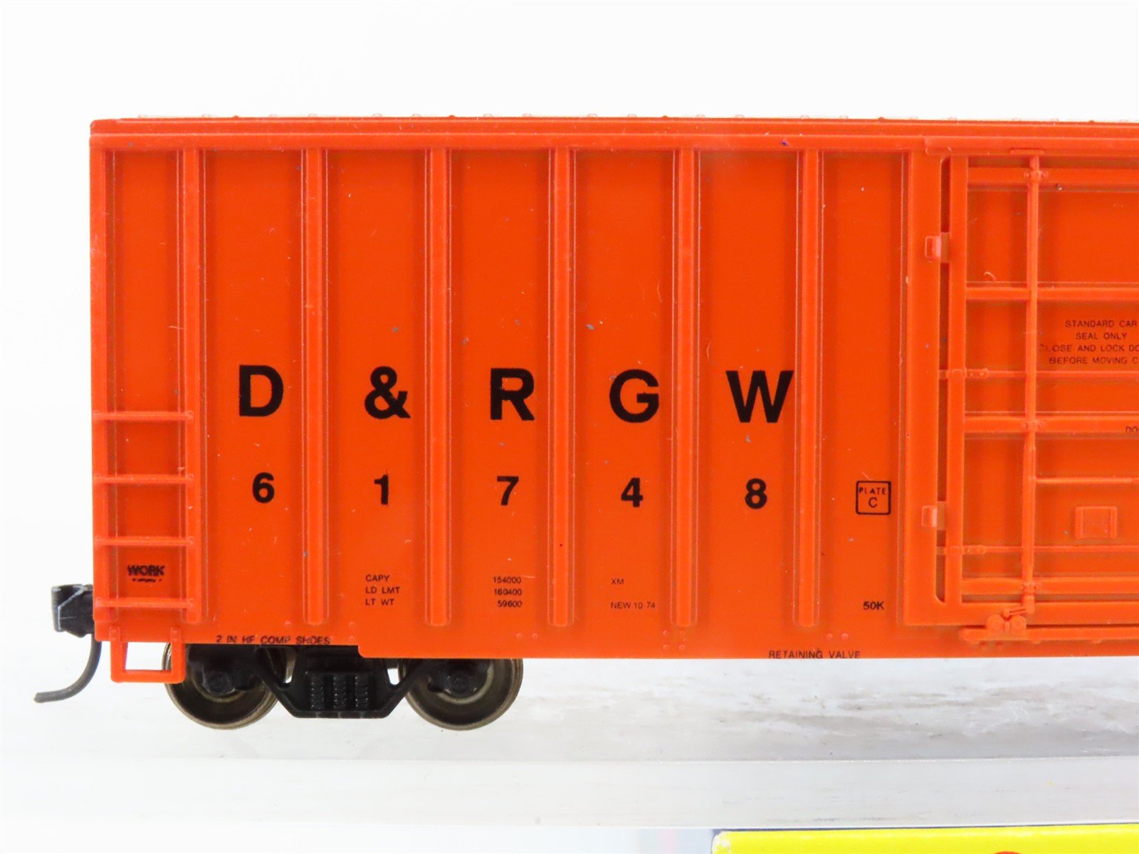 HO Scale Roundhouse 3629 D&RGW Rio Grande 50' Box Car #61748 - Upgraded
