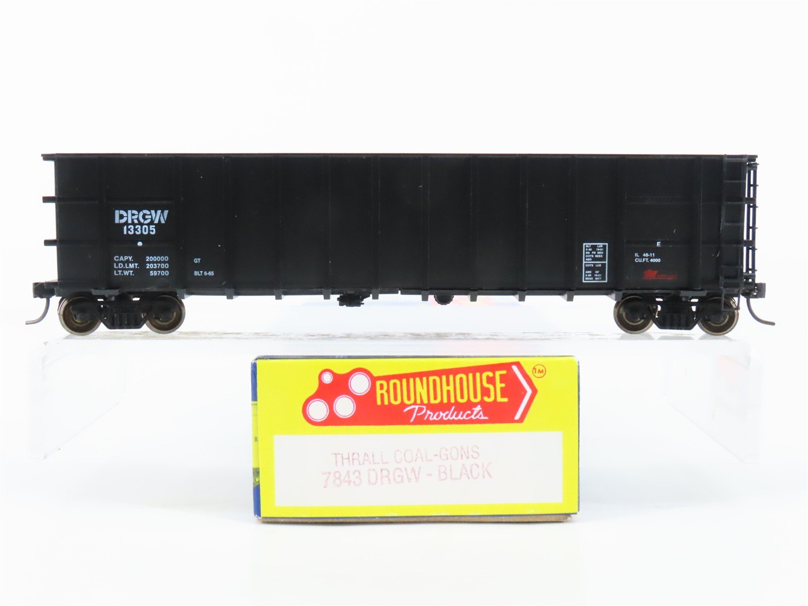 HO Scale Roundhouse 7843 D&RGW Rio Grande High Side Gondola #13305 - Upgraded