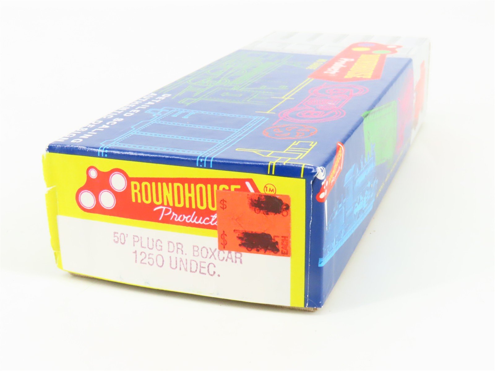 HO Scale Roundhouse 1250 Undecorated 50' Plug Door Box Car - Upgraded