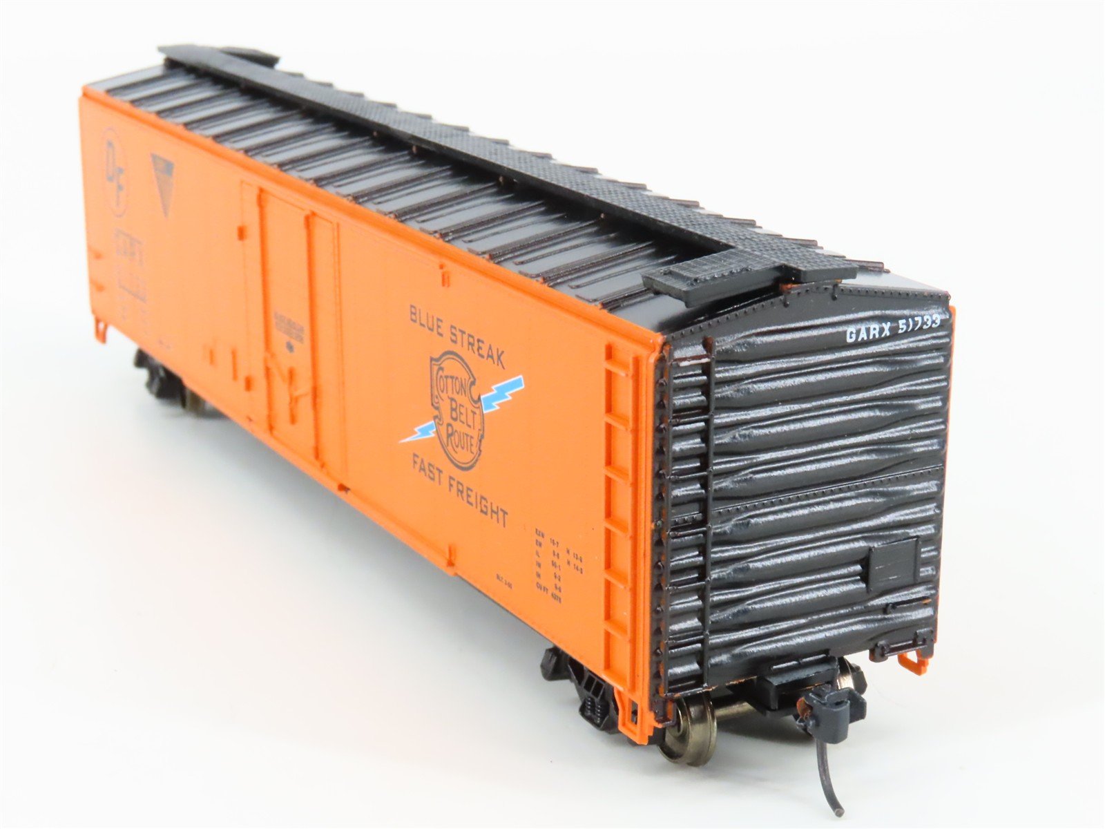 HO Scale Roundhouse 1237 GARX Cotton Belt Blue Streak 50' Boxcar #51733 Upgraded