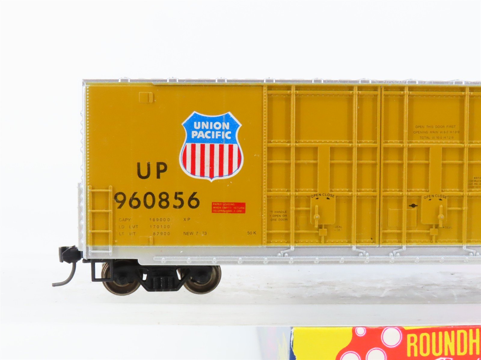 HO Scale Roundhouse 1787 UP Automated Railway 50' Box Car #960856 - Upgraded