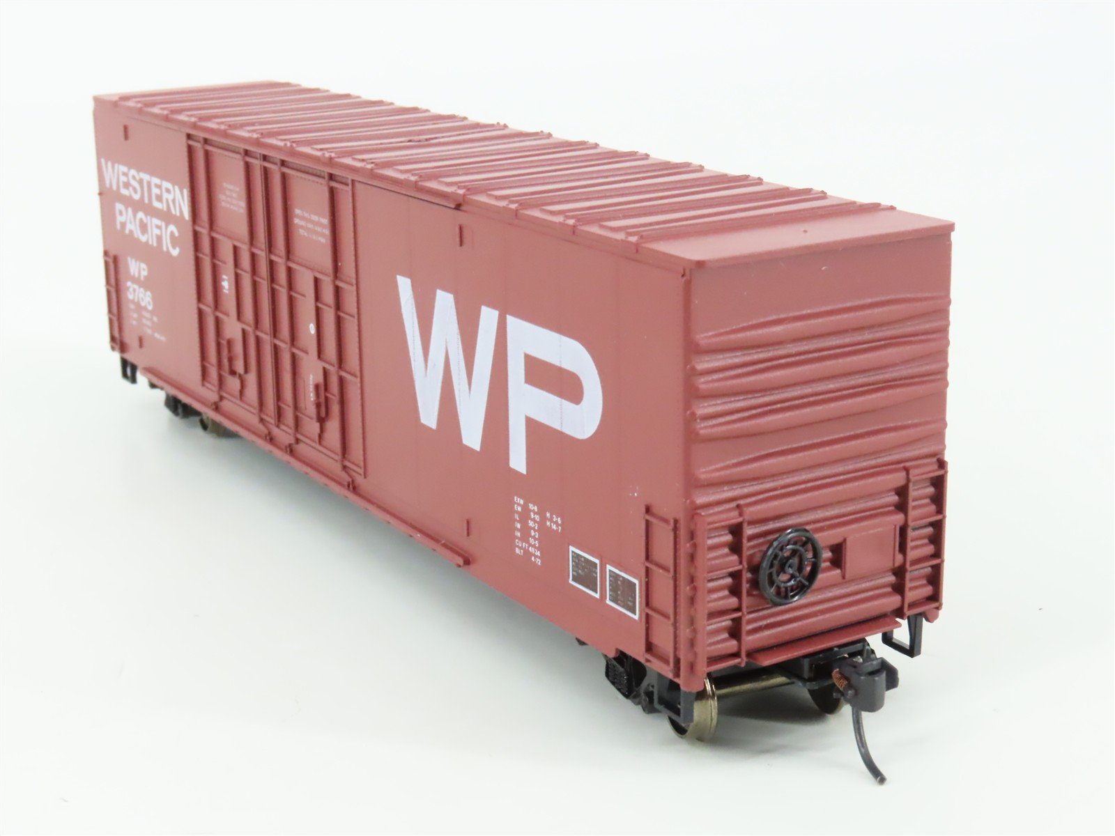 HO Scale Roundhouse 1786 WP Western Pacific 50' Hi-Cube Boxcar #3766 - Upgraded