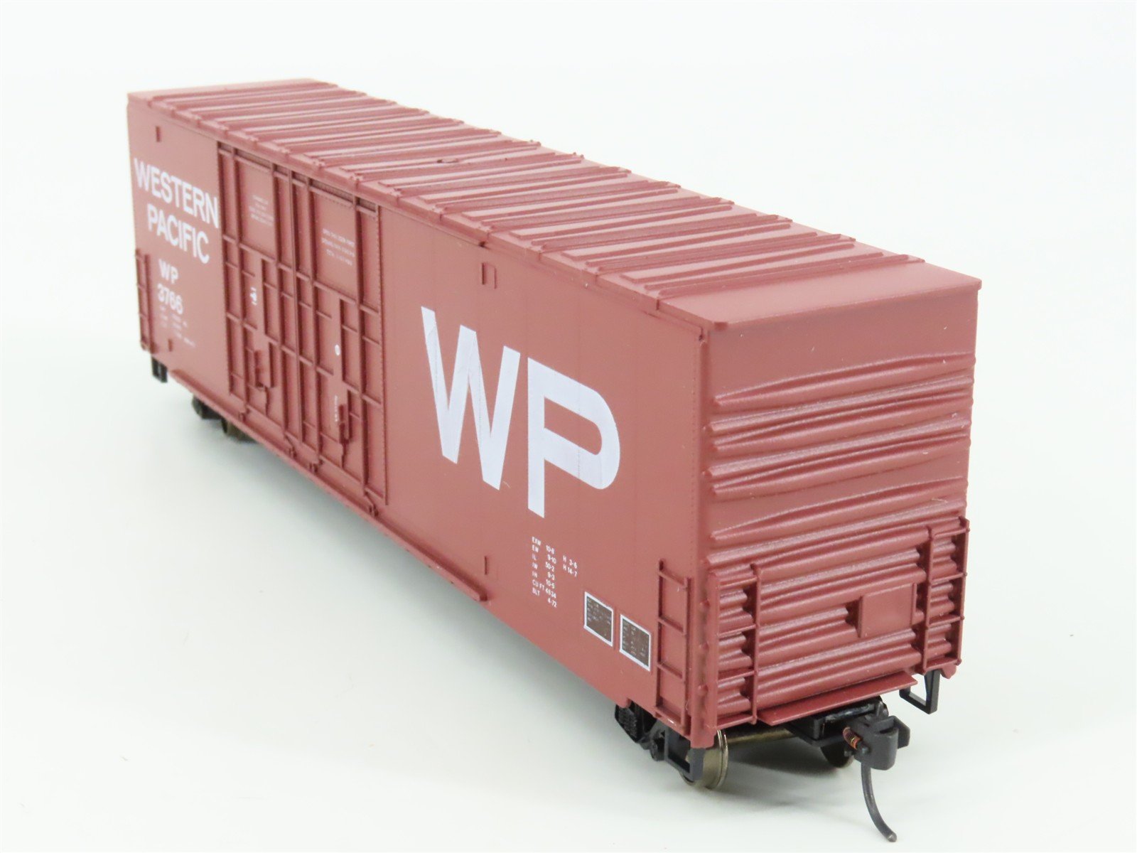 HO Scale Roundhouse 1786 WP Western Pacific 50' Hi-Cube Boxcar #3766 - Upgraded
