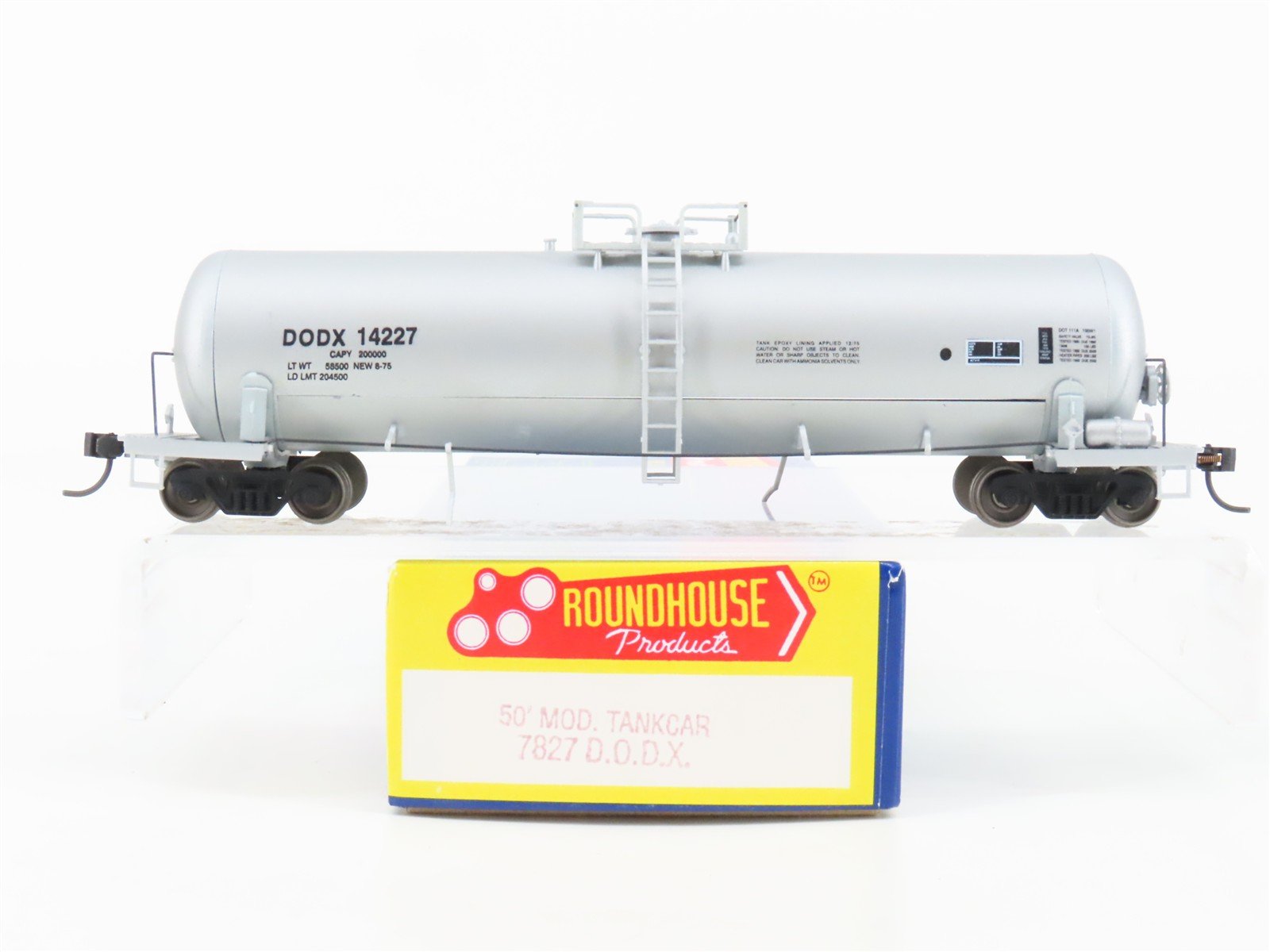 HO Scale Roundhouse 7827 DODX 50' Modern Tank Car #14227 - Upgraded