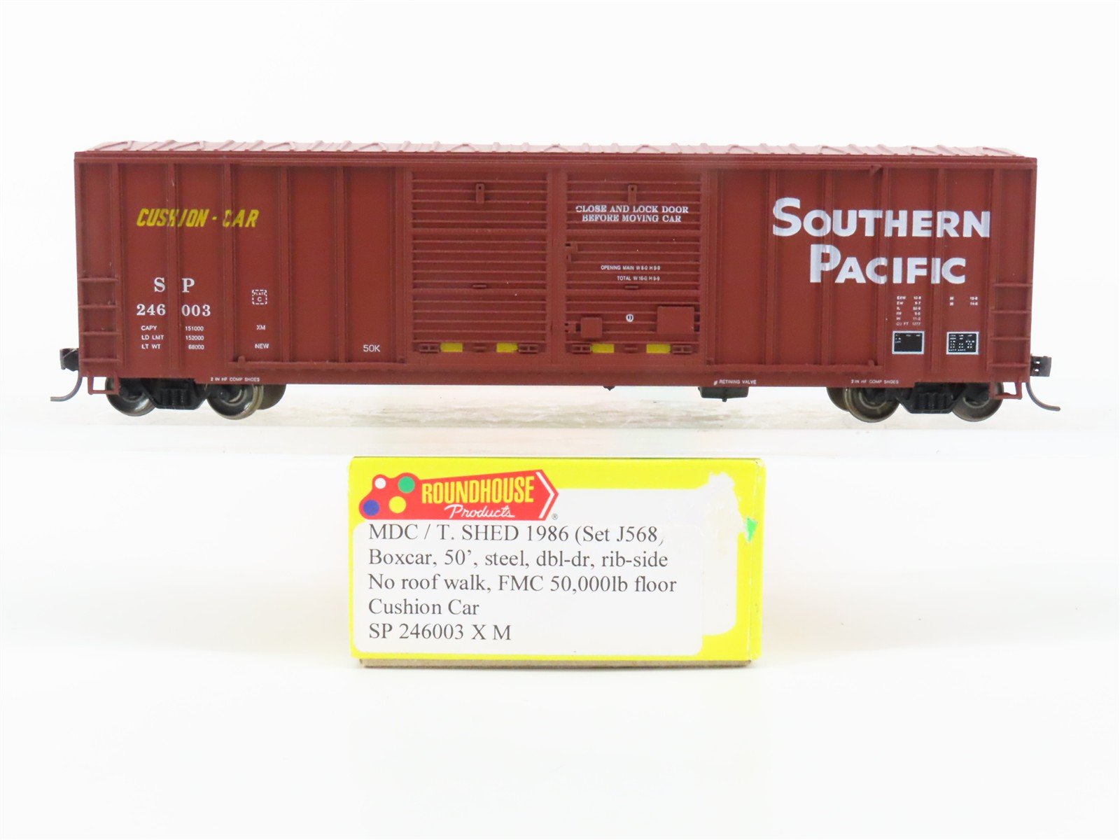 HO Scale Roundhouse J568 SP Southern Pacific 50' Box Car #246003 - Upgraded