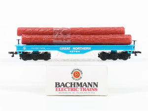 HO Scale Bachmann GN Great Northern Railway Flat Car #42764 w/ Log Load