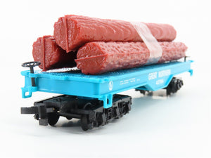 HO Scale Bachmann GN Great Northern Railway Flat Car #42764 w/ Log Load