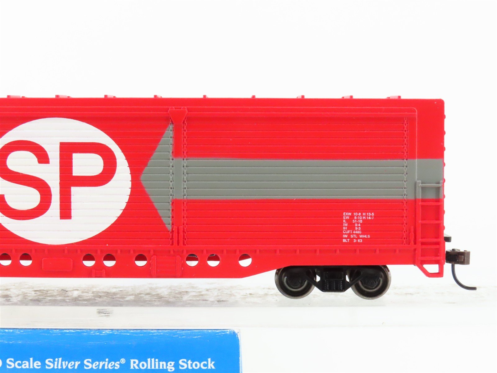HO Bachmann Silver Series 18107 SP Southern Pacific Railroad Box Car #51187