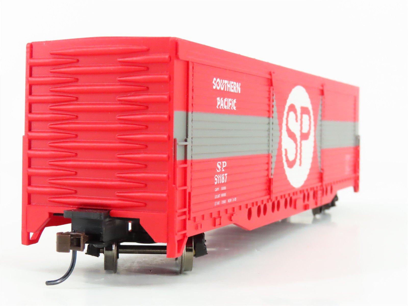 HO Bachmann Silver Series 18107 SP Southern Pacific Railroad Box Car #51187