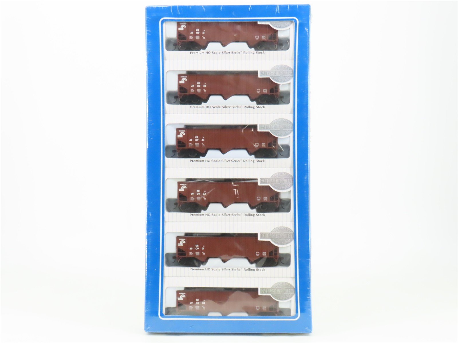HO Scale Bachmann Silver Series 18706 CR Conrail 3-Bay Hoppers 6-Pack Sealed