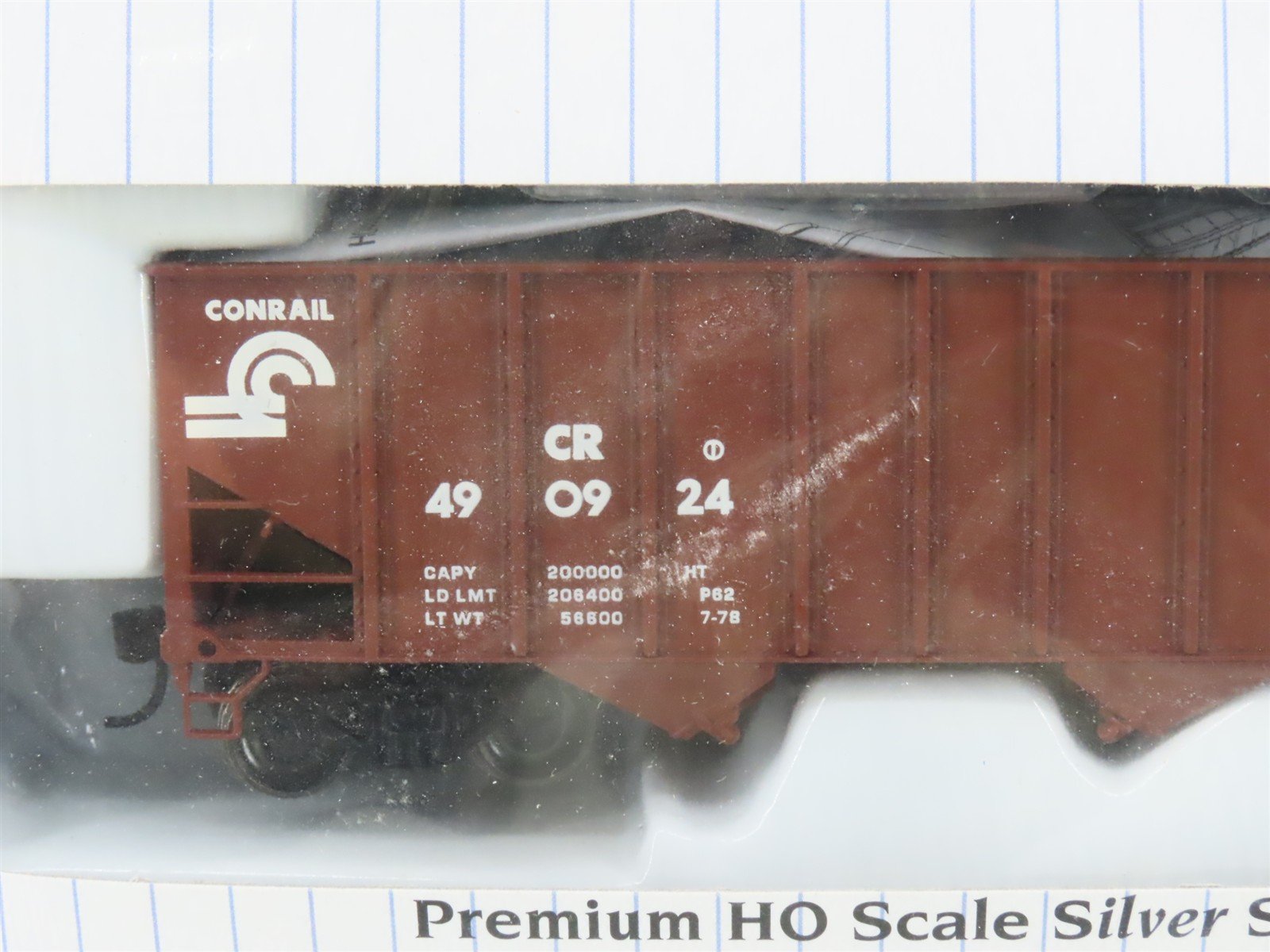 HO Scale Bachmann Silver Series 18706 CR Conrail 3-Bay Hoppers 6-Pack Sealed