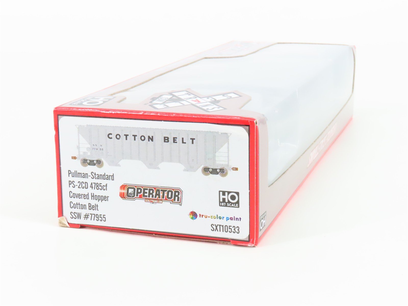 HO Scaletrains Operator SXT10533 SSW Cotton Belt 3-Bay Covered Hopper #77955