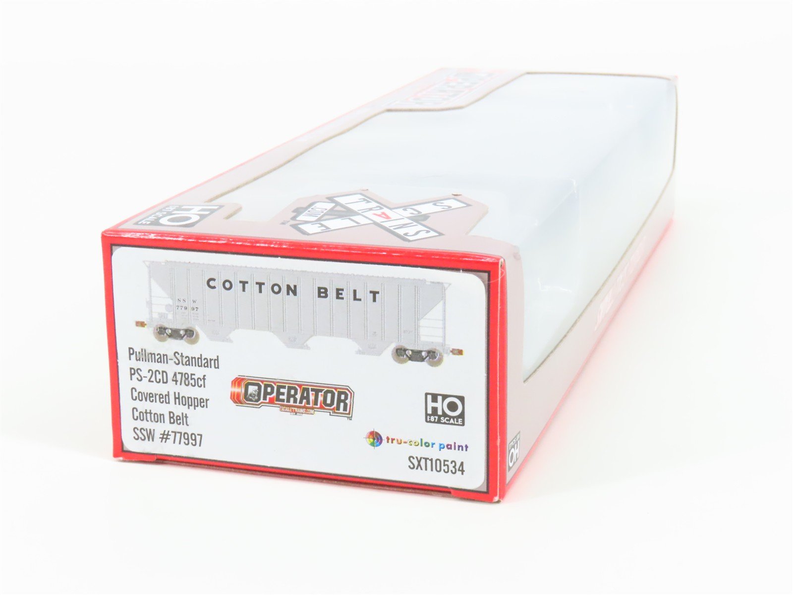 HO Scaletrains Operator SXT10534 SSW Cotton Belt 3-Bay Covered Hopper #77997