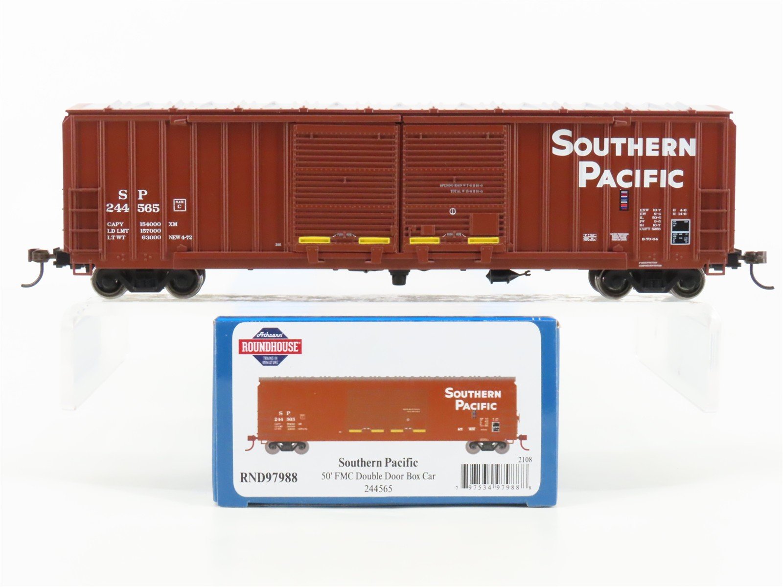 HO Scale Athearn Roundhouse RND97988 SP Southern Pacific 50' Box Car #244565