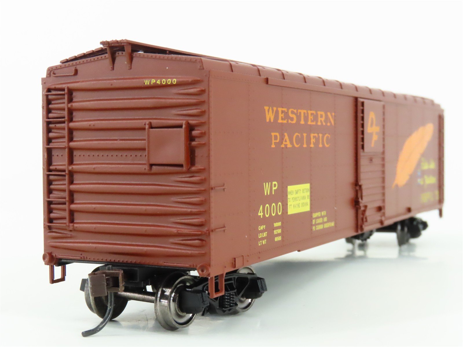 HO Bowser Stewart Executive Line 40371 WP Western Pacific 50' Box Car #4000