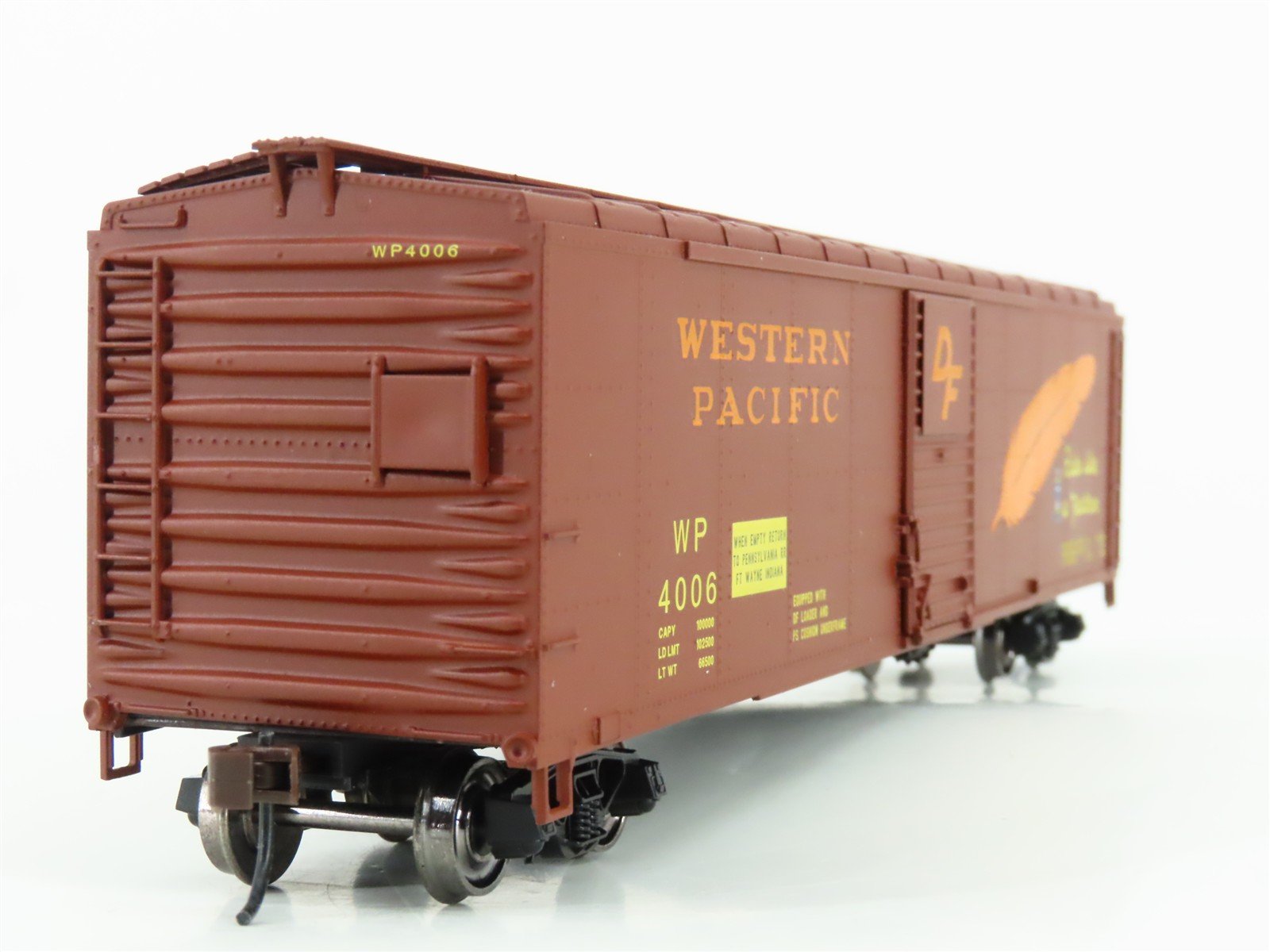 HO Bowser Stewart Executive Line 40372 WP Western Pacific 50' Box Car #4006