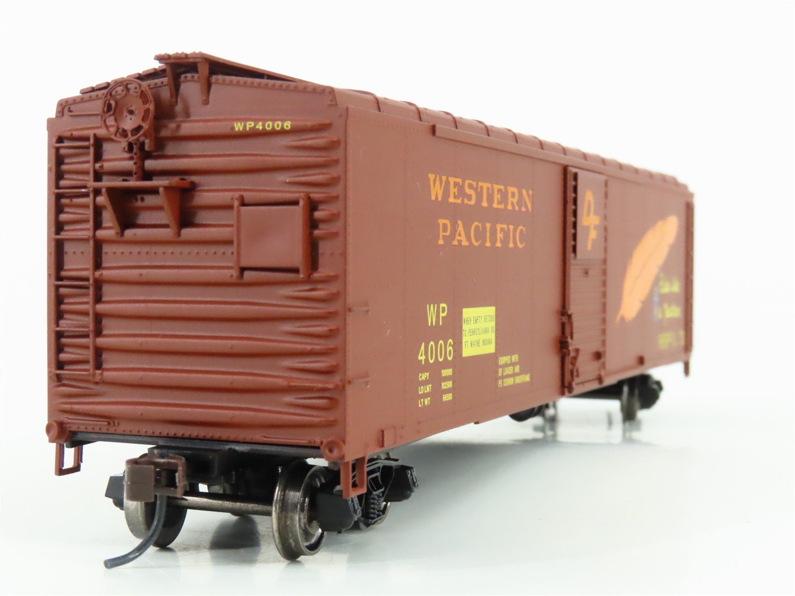 HO Bowser Stewart Executive Line 40372 WP Western Pacific 50' Box Car #4006