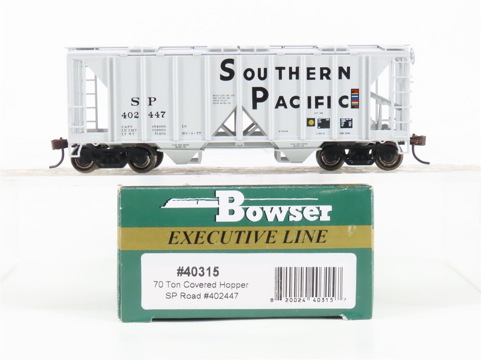 HO Bowser Stewart Executive Line 40315 SP Southern Pacific 2-Bay Hopper #402447