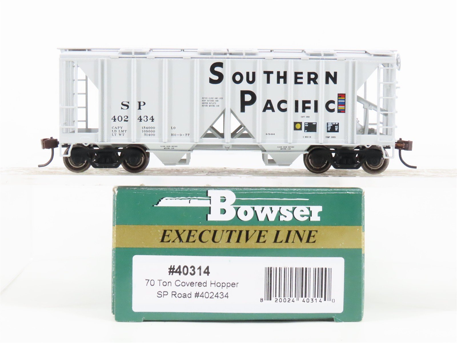 HO Bowser Stewart Executive Line 40314 SP Southern Pacific 2-Bay Hopper #402434