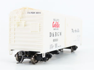 HO Scale Bowser English's 3-1015 D&RGW Cookie Box 40' Box Car #60010 - Upgraded