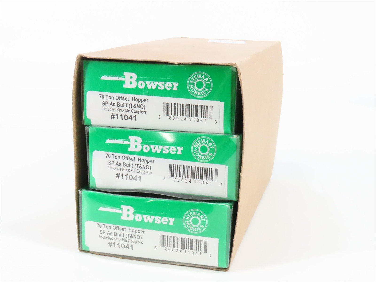 HO Bowser Stewart 11041 T&NO SP Southern Pacific 3-Bay Hopper 3-Pack - Upgraded