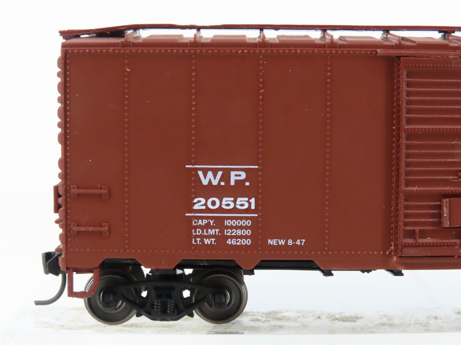 HO Scale C&BT Shops 010208 WP Western Pacific 40' Box Car #20551 - Upgraded