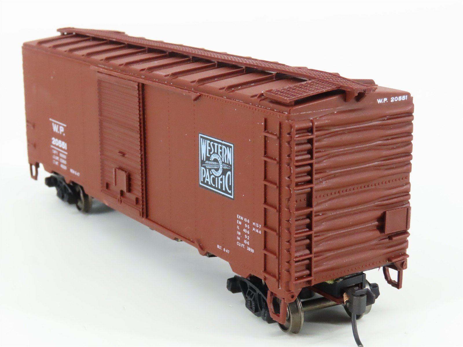 HO Scale C&BT Shops 010208 WP Western Pacific 40' Box Car #20551 - Upgraded