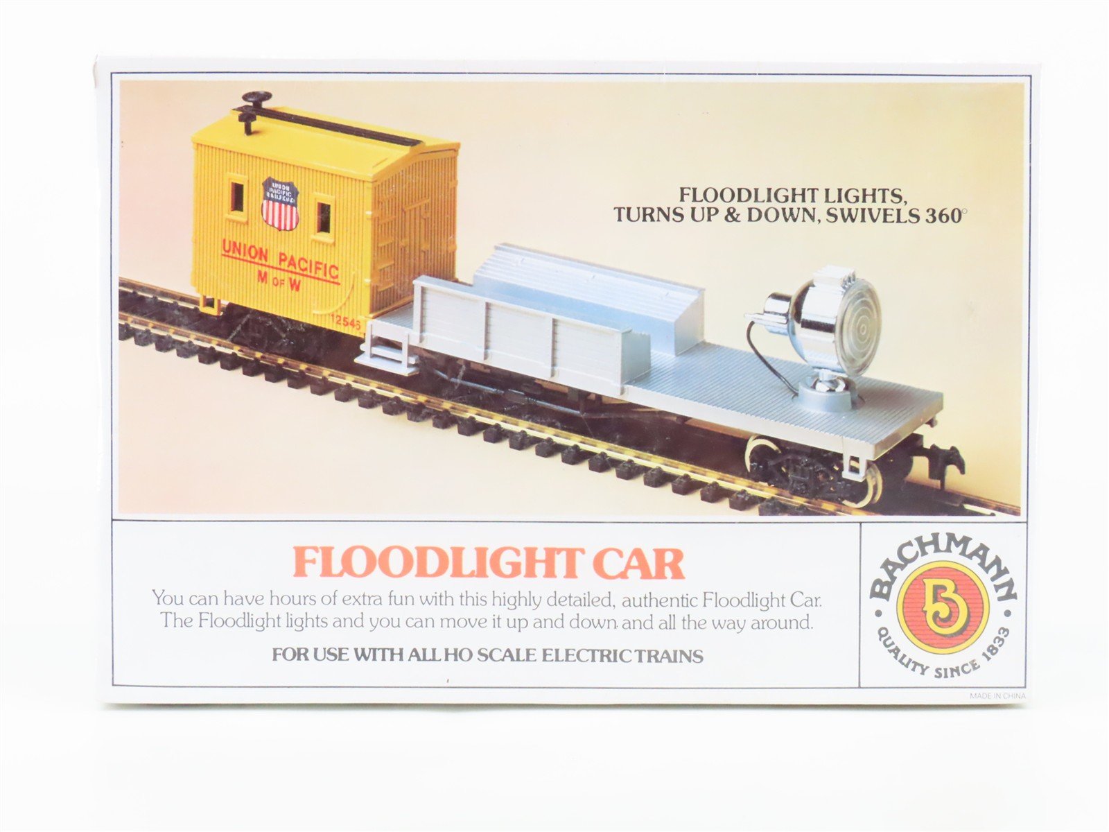 HO Scale Bachmann 46311 MW UP Union Pacific Floodlight Car #12546 - Sealed