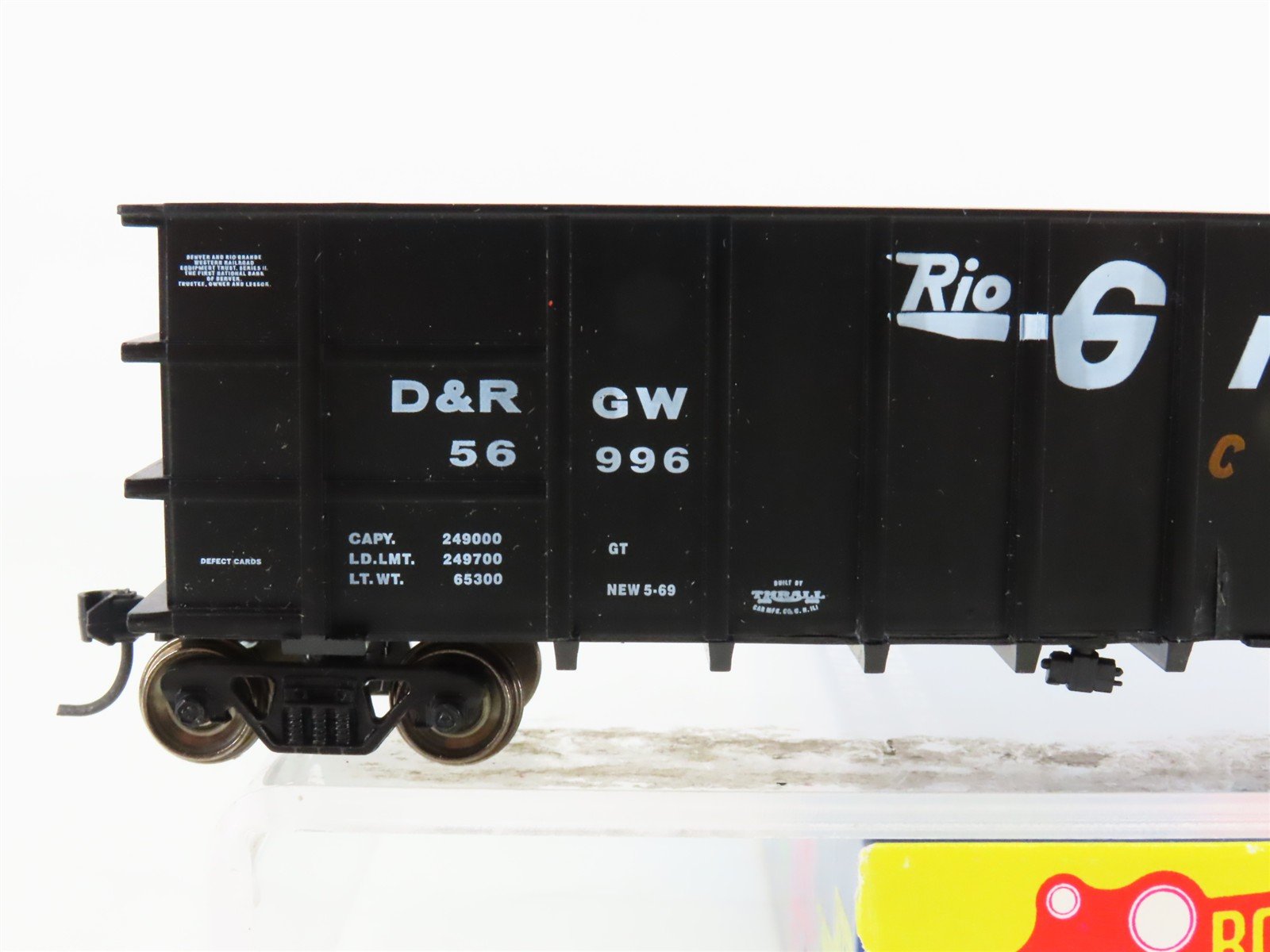 HO Roundhouse 7845 D&RGW Rio Grande Thrall Coal Liner Gondola #56996 - Upgraded